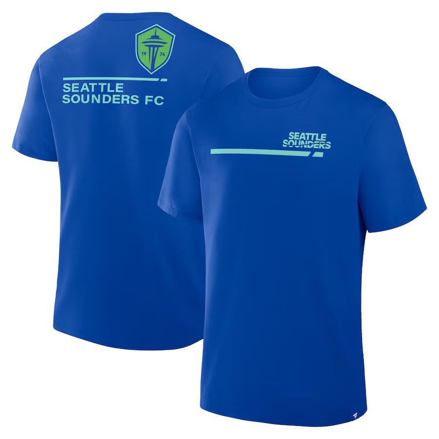 Seattle Sounders FC MLS Fanatics Corner Kick Legacy T-Shirt - Blue - UKASSNI