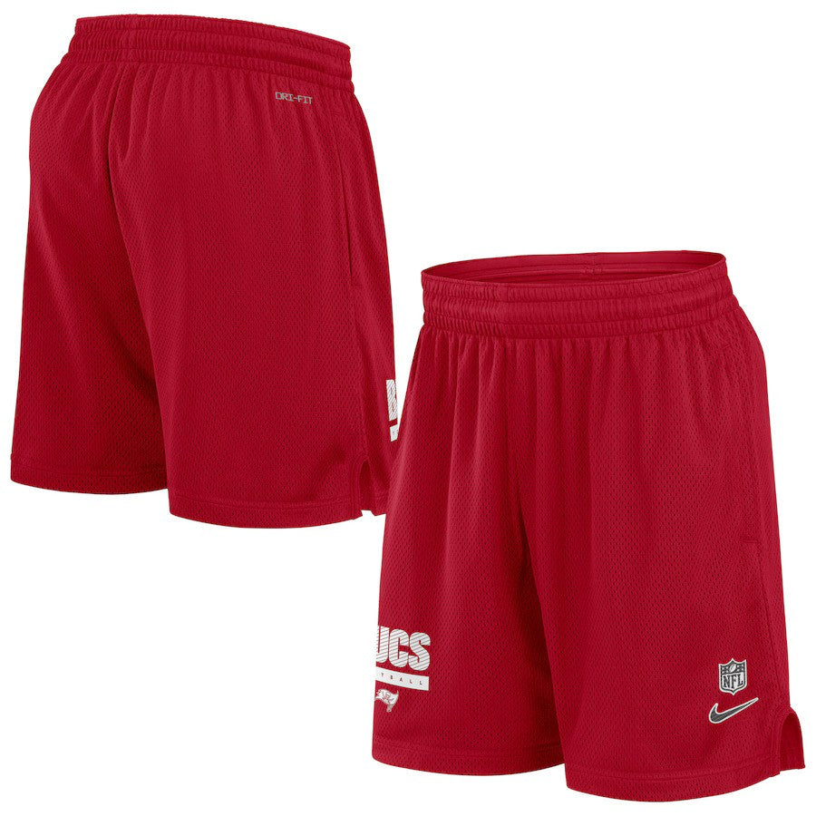 Tampa Bay Buccaneers Nike 2024 Sideline Performance Mesh Shorts - Red - UKASSNI