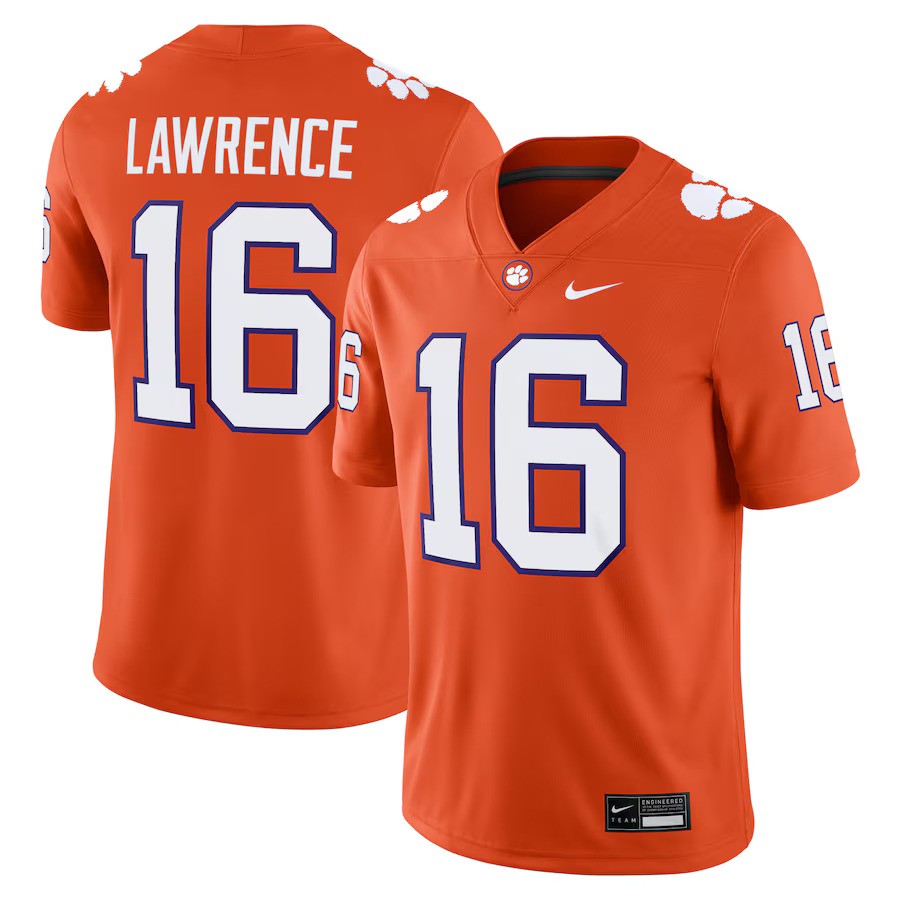 Trevor Lawrence Clemson Tigers Nike Alumni Game Jersey - Orange - UKASSNI