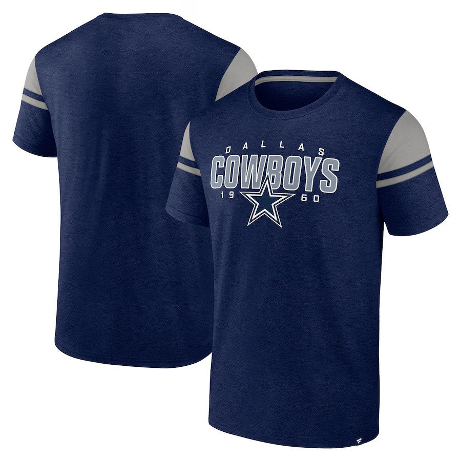 Dallas Cowboys Fanatics Old School Play Slub T-Shirt - Navy - UKASSNI