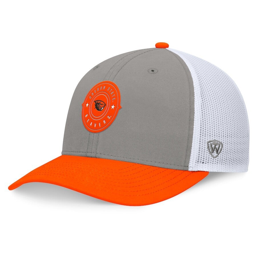 Oregon State Beavers Top of the World Rob Trucker Adjustable Hat - Gray/Orange - UKASSNI