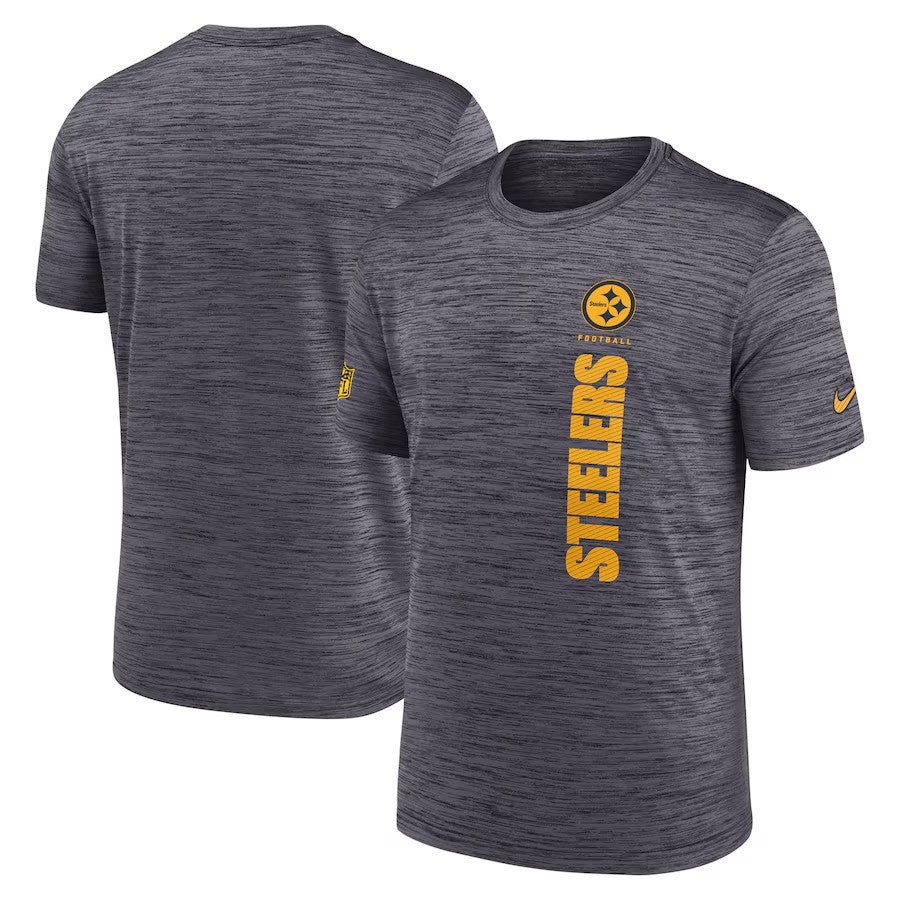 Pittsburgh Steelers Nike 2024 Sideline Velocity Performance T-Shirt - Black - UKASSNI