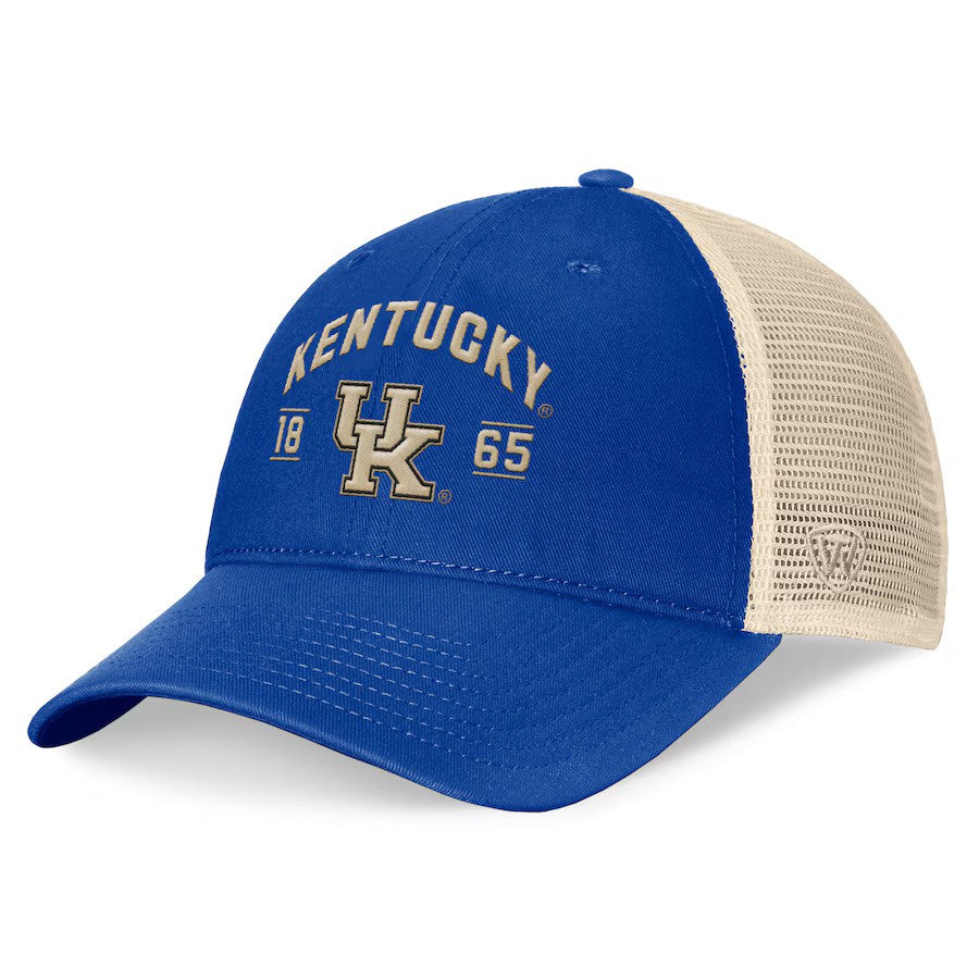 Kentucky Wildcats Top of the World Heritage Waylon Trucker Adjustable Hat - Royal - UKASSNI