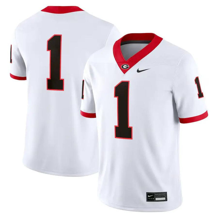 Georgia Bulldogs Jersey – NCAA Nike Game – White (USA Sourced) - UKASSNI