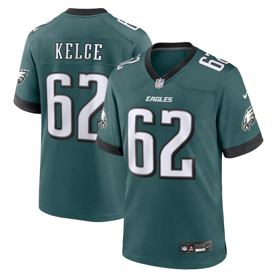 Jason Kelce NFL Philadelphia Eagles Nike Team Game Jersey – Midnight Green (USA Stock) - UKASSNI