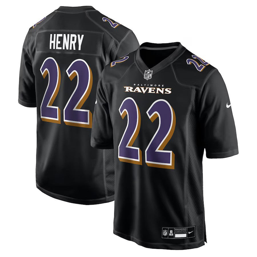 Derrick Henry NFL Baltimore Ravens Nike Fashion Jersey – Carbon Black (USA Stock) - UKASSNI
