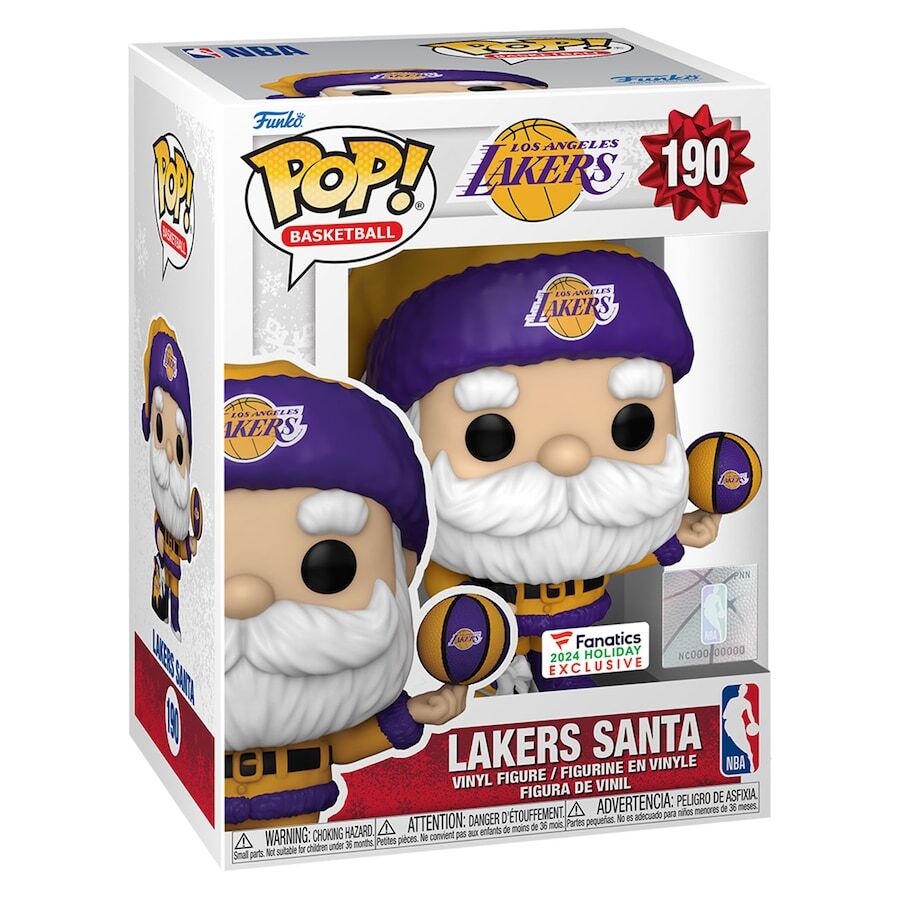 Los Angeles Lakers Santa Funko Pop! 2024 Fanatics Exclusive Vinyl Figure - UKASSNI