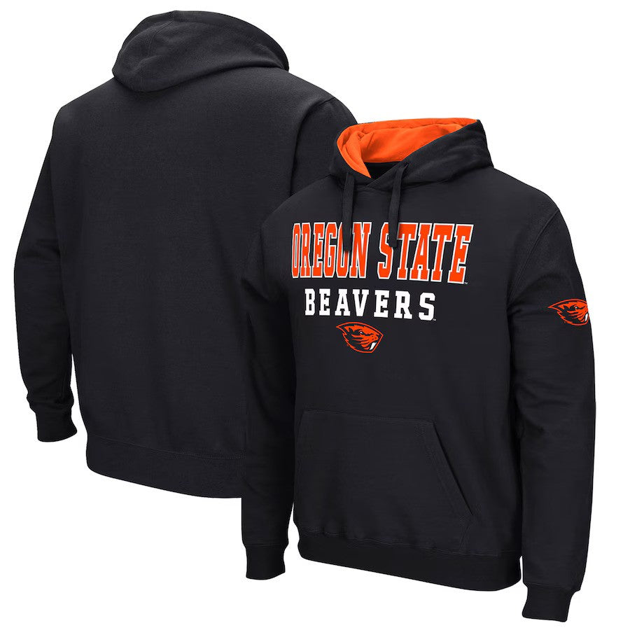 Oregon State Beavers Colosseum Sunrise Pullover Hoodie - Black - UKASSNI