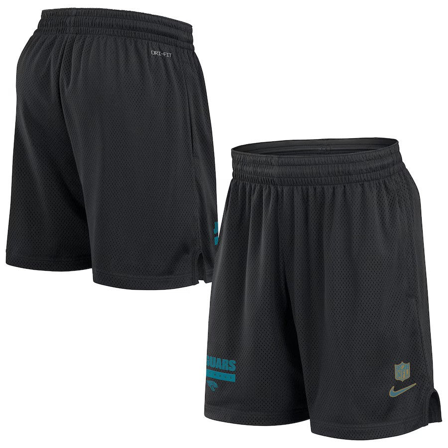 Jacksonville Jaguars Nike 2024 Sideline Performance Mesh Shorts - Black - UKASSNI