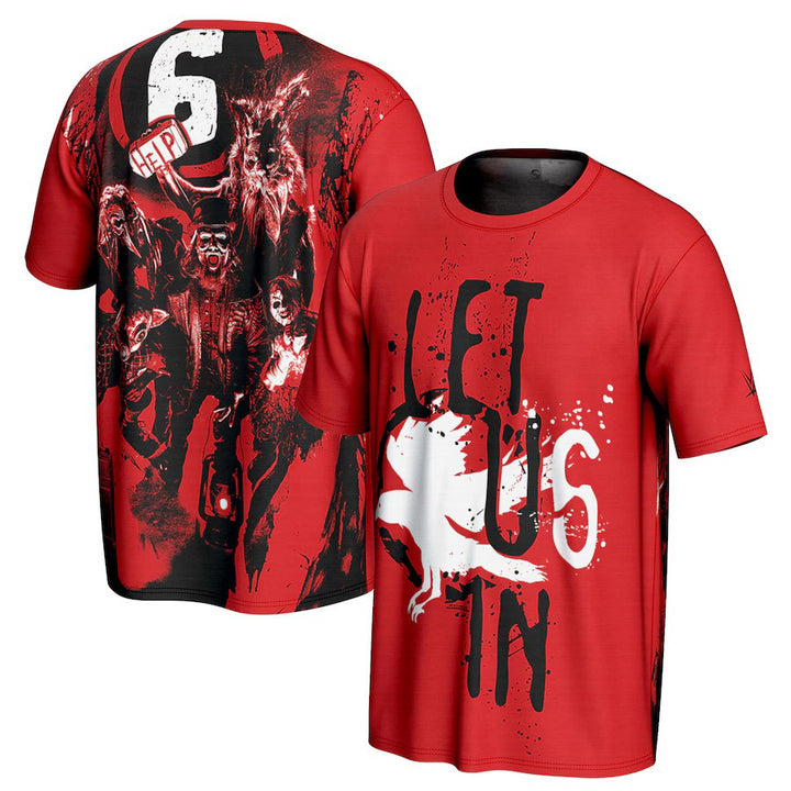 Wyatt Sicks WWE ProSphere “Let Us In” T-Shirt – Red (UK Stock) - UKASSNI