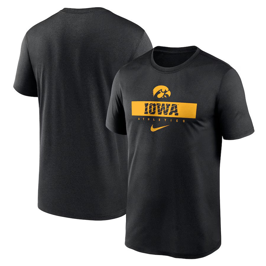 Iowa Hawkeyes Nike 2024 Sideline Legend Performance T-Shirt - Black - UKASSNI