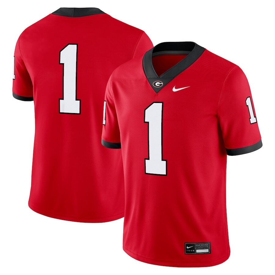 Georgia Bulldogs NCAA Nike Game Jersey – Red (USA Stock) - UKASSNI