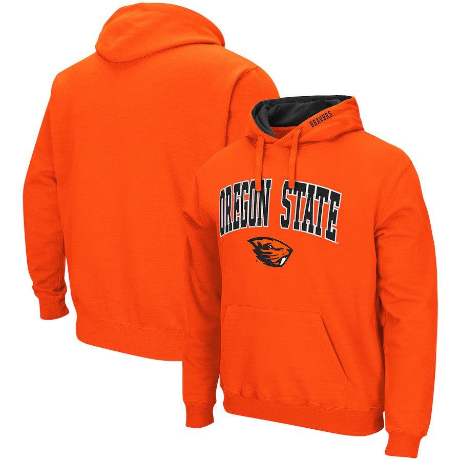 Oregon State Beavers Colosseum Arch & Logo 3.0 Pullover Hoodie - Orange - UKASSNI