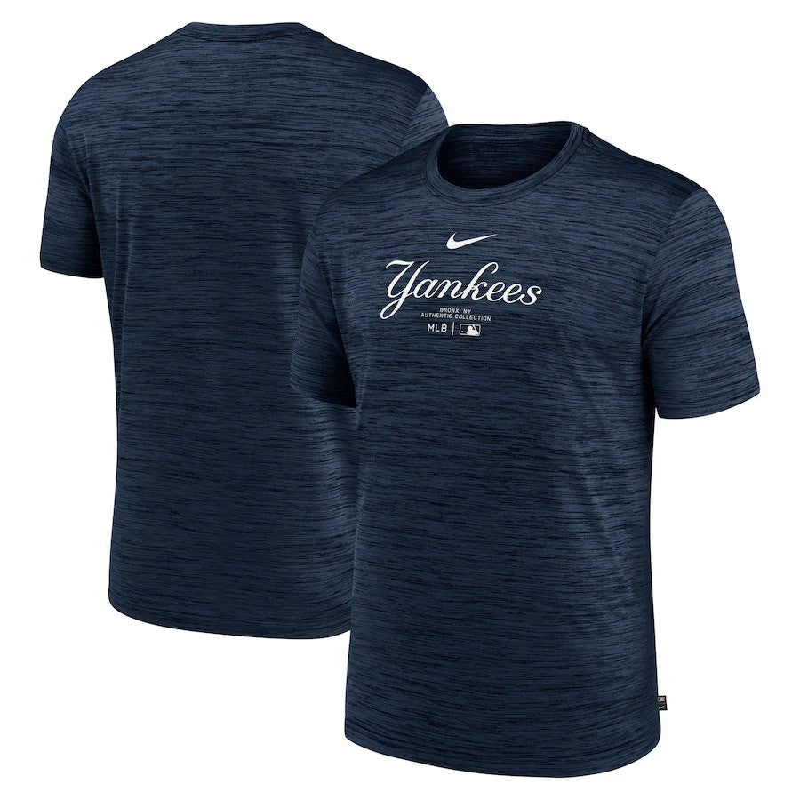 New York Yankees Nike Authentic Collection Velocity Performance Practice T-Shirt - Navy - UKASSNI