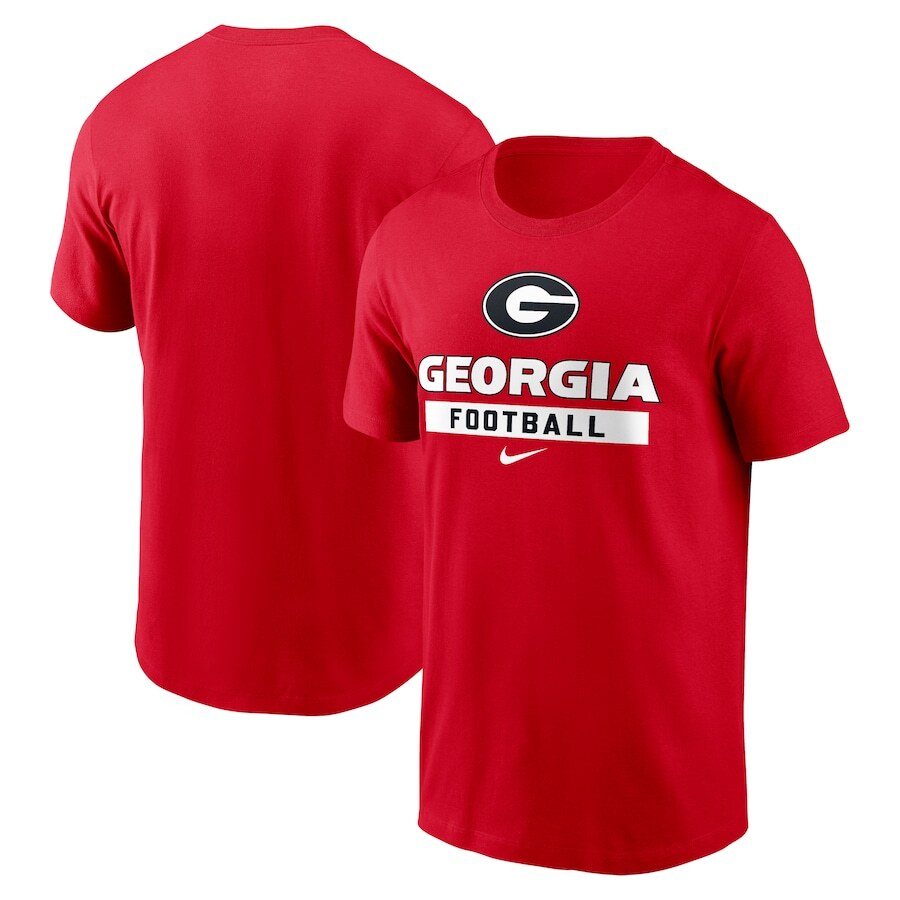 Georgia Bulldogs Nike Football T-Shirt - Red - UKASSNI