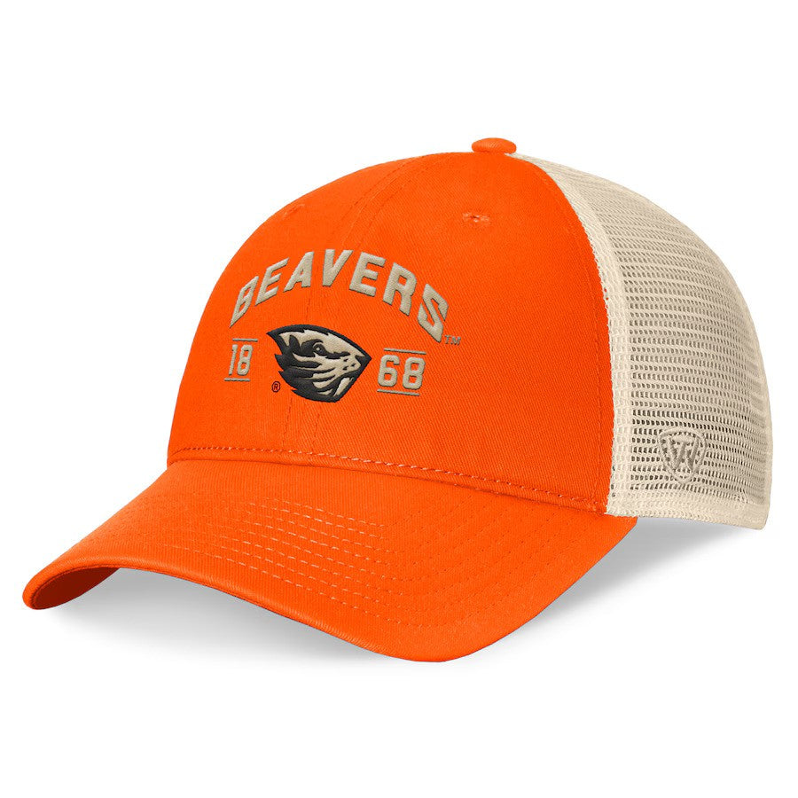 Oregon State Beavers Top of the World Heritage Waylon Trucker Adjustable Hat - Orange - UKASSNI