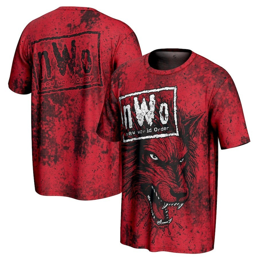 nWo WWE ProSphere Wolfpac T-Shirt – Red (USA Stock) - UKASSNI