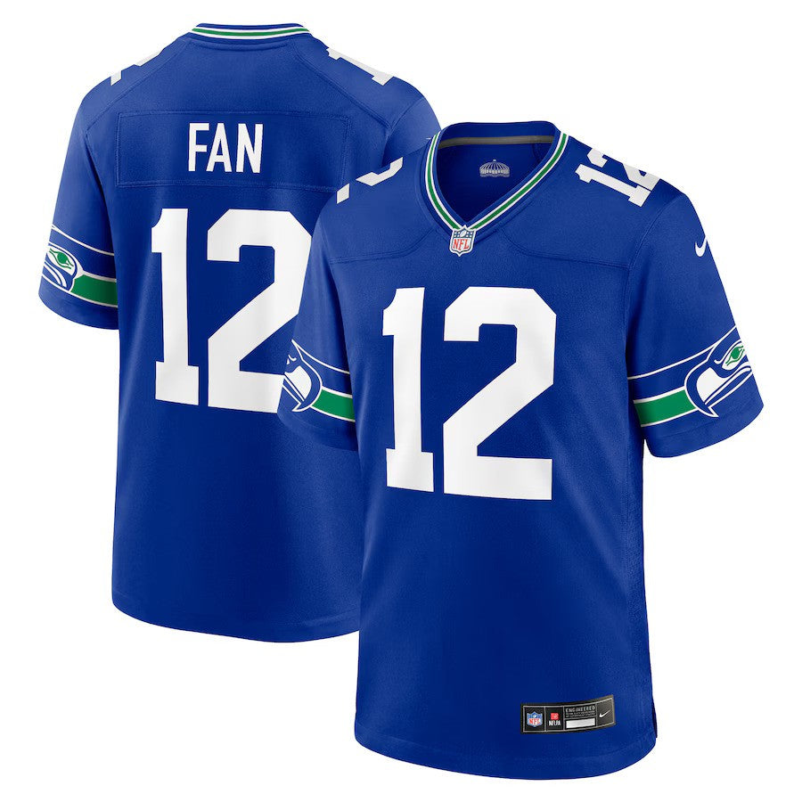 12s Seattle Seahawks Nike Throwback Player Game Jersey - Royal - UKASSNI