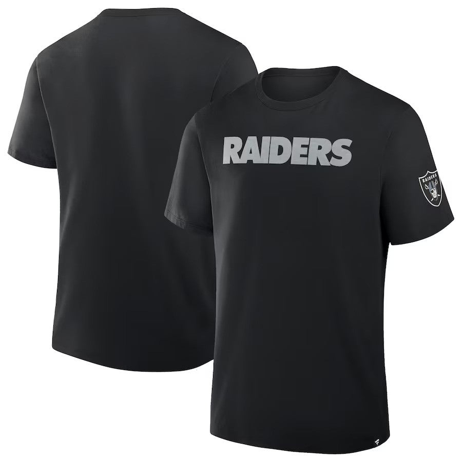 Las Vegas Raiders NFL Fanatics Legacy Cotton T-Shirt - Black - UKASSNI