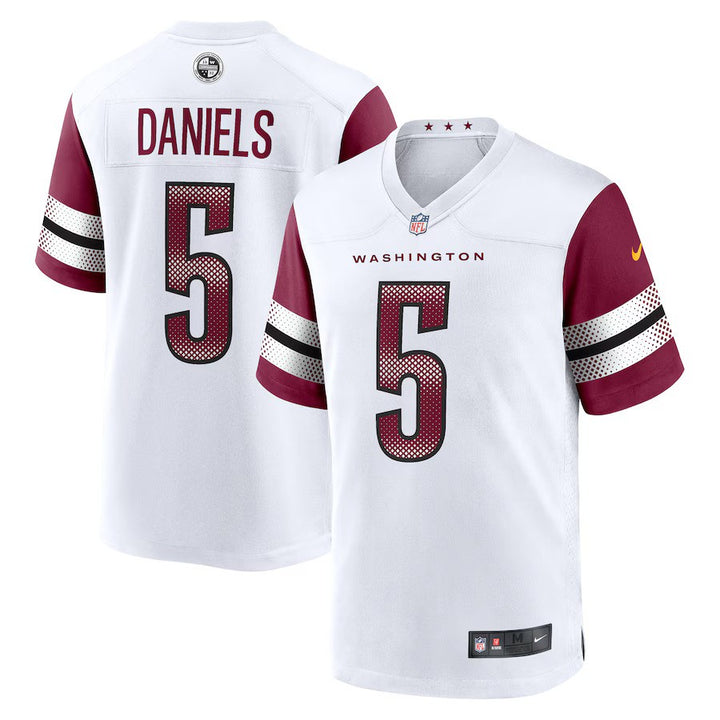 Jayden Daniels Washington Commanders NFL Nike Player Game Jersey – White (USA Stock) - UKASSNI