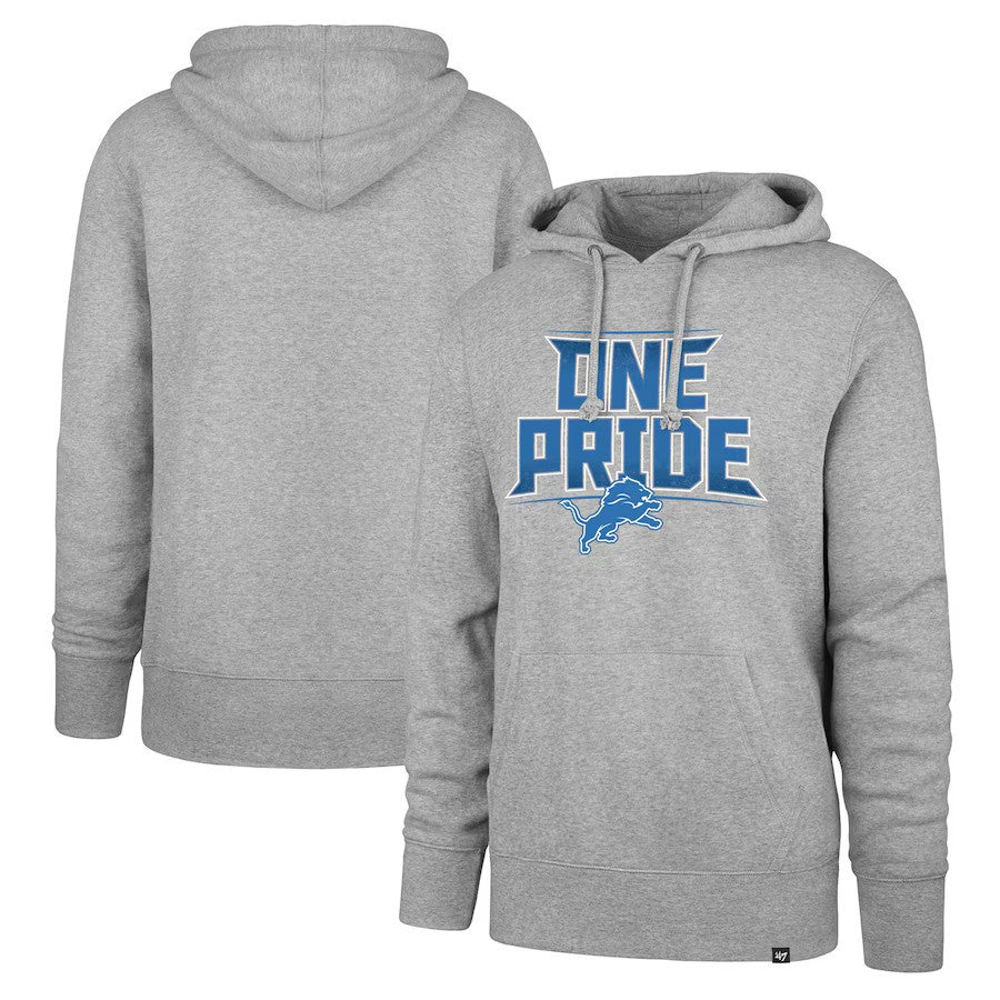 Detroit Lions '47 Regional Headline Pullover Hoodie - Gray - UKASSNI