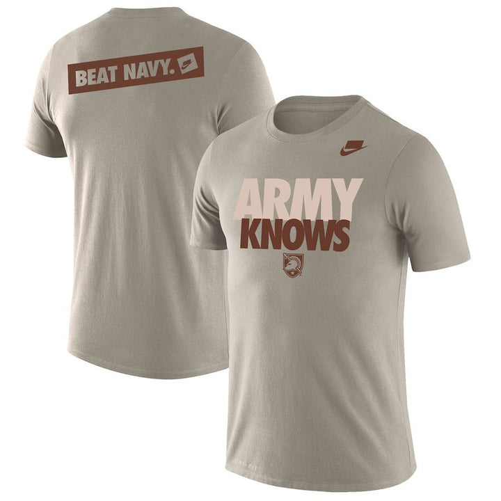 Army Black Knights NCAA Medium Nike Rivalry Army UK Knows 2-Hit Legend T-Shirt - Natural - UKASSNI