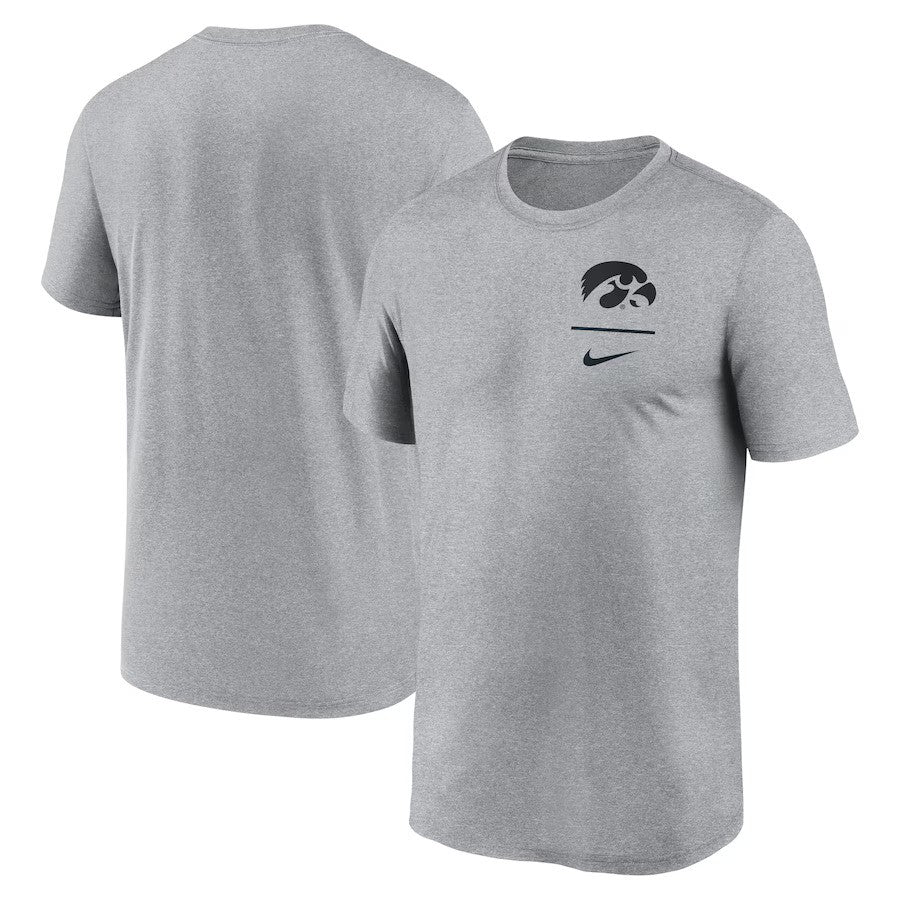 Iowa Hawkeyes Nike Primary Logo Legend Performance T-Shirt - Heather Gray - UKASSNI