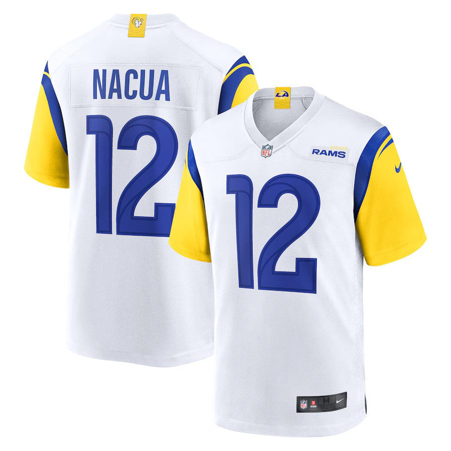 Los Angeles Rams NFL Puka Nacua Nike Game Player Jersey – White (USA Stock) - UKASSNI