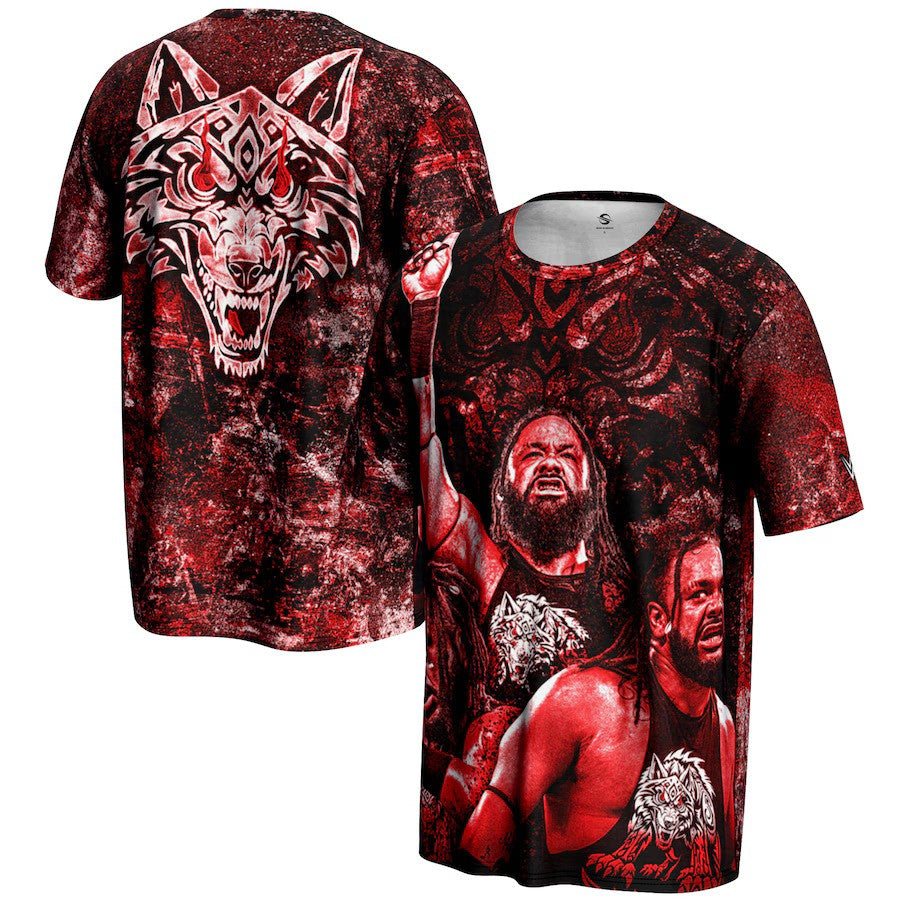 Jacob Fatu WWE ProSphere Graphic T-Shirt – Red (USA Stock) - UKASSNI