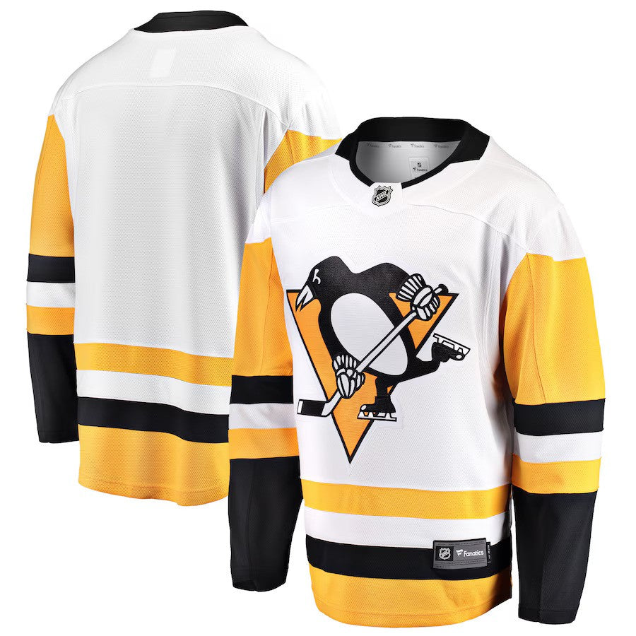 Pittsburgh Penguins NHL Fanatics Breakaway Away Jersey - White - UKASSNI