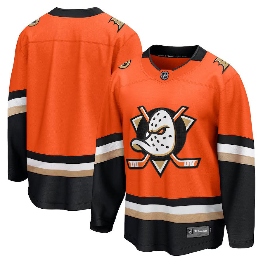 Anaheim Ducks NHL Fanatics Home Breakaway Jersey - Orange - UKASSNI