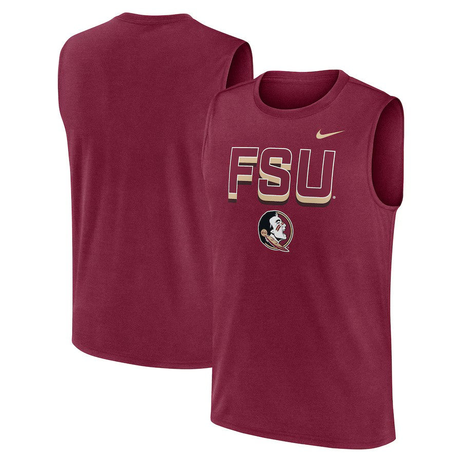 Florida State Seminoles NCAA Nike Primetime Tricode Legend Performance Tank Top – Garnet (USA Stock) - UKASSNI