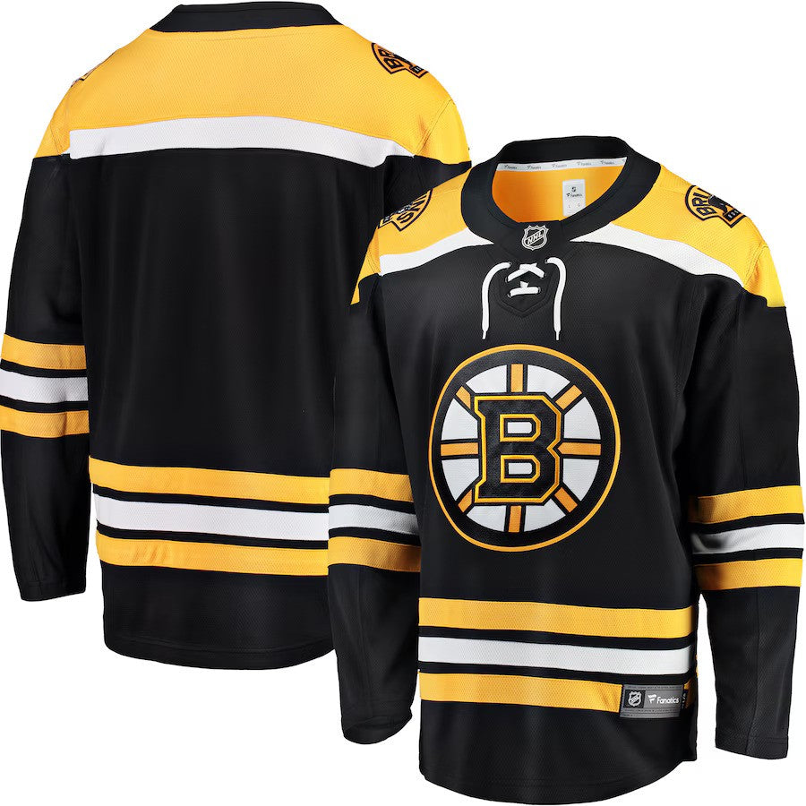 Boston Bruins NHL Fanatics Breakaway Home Jersey - Black - UKASSNI
