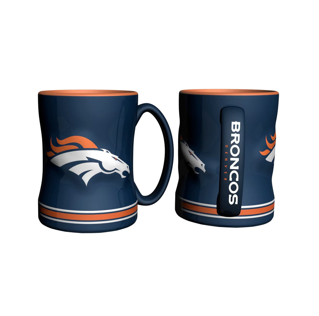 Denver Broncos NFL UK Two Relief Mugs - UKASSNI