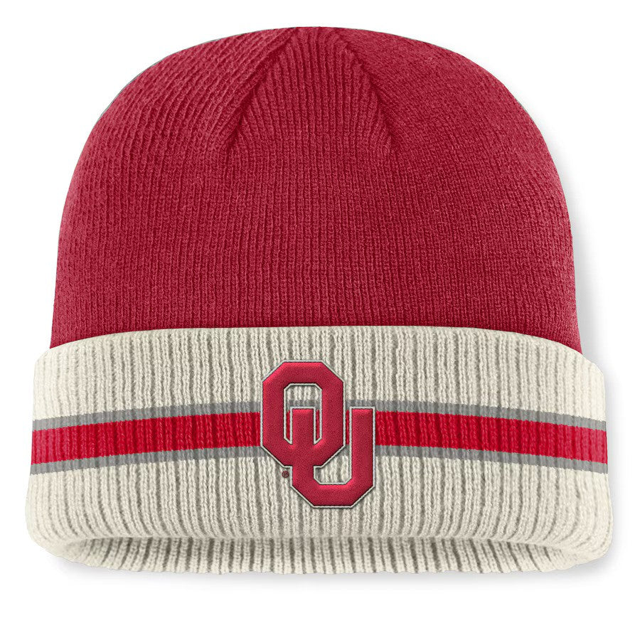 Oklahoma Sooners Top of the World Silas Cuffed Knit Hat - Crimson - UKASSNI