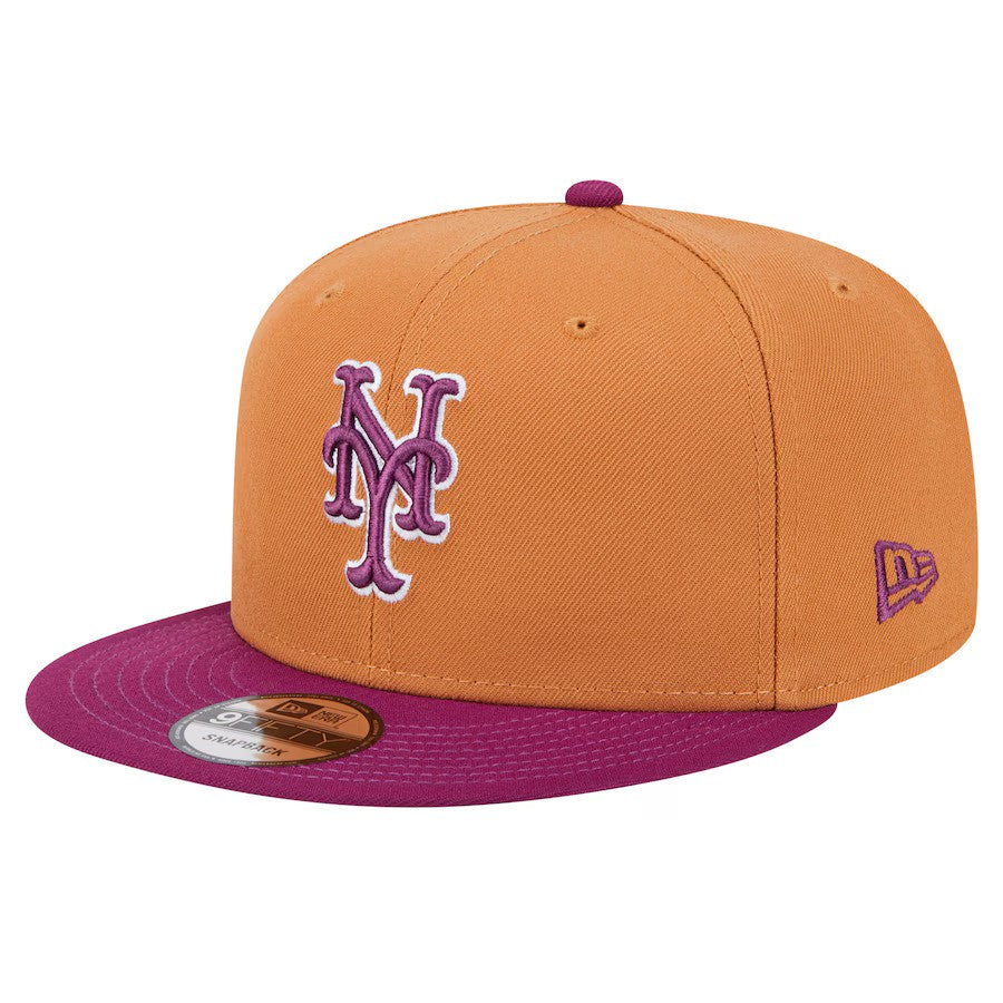 New York Mets New Era Color Pack Two-Tone 9FIFTY Snapback Hat - Brown/Purple - UKASSNI