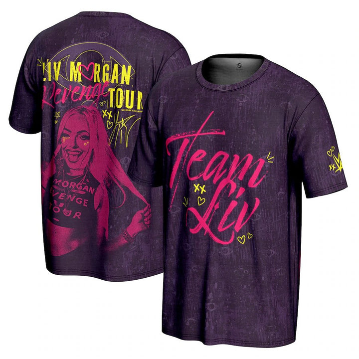 Liv Morgan WWE ProSphere Revenge Tour T-Shirt – Purple – XL (UK Stock) - UKASSNI