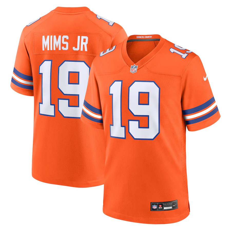 Denver Broncos NFL Marvin Mims Jr Nike Mile High Collection 1977 Throwback Game Jersey – Orange (USA Stock) - UKASSNI