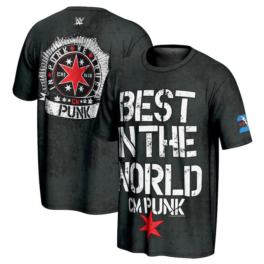 CM Punk WWE ProSphere In Punk We Trust T-Shirt – Black (USA Stock) - UKASSNI