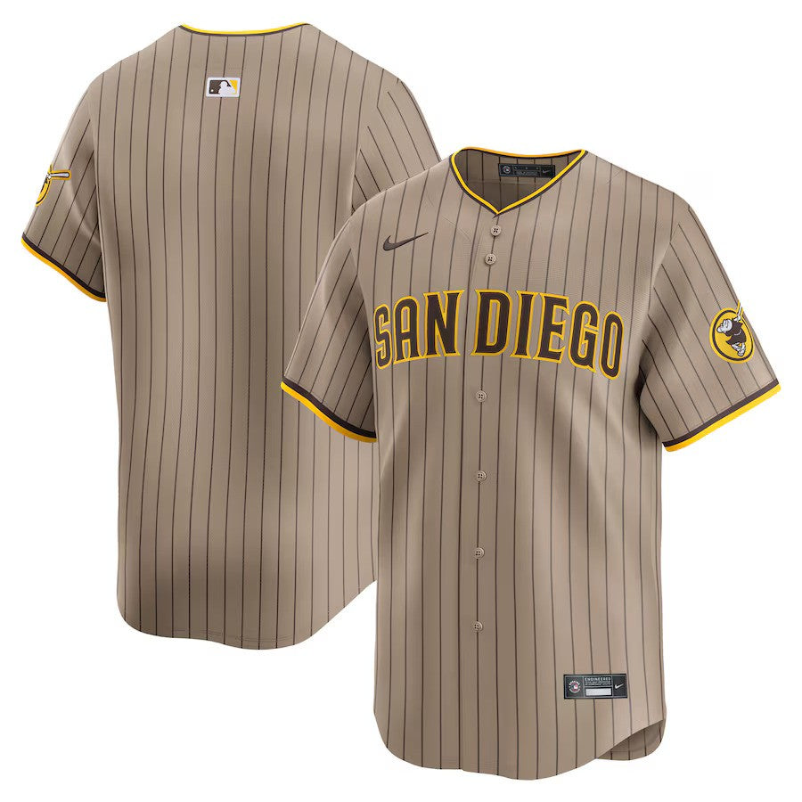 San Diego Padres Nike Alternate Limited Jersey – Khaki - UKASSNI