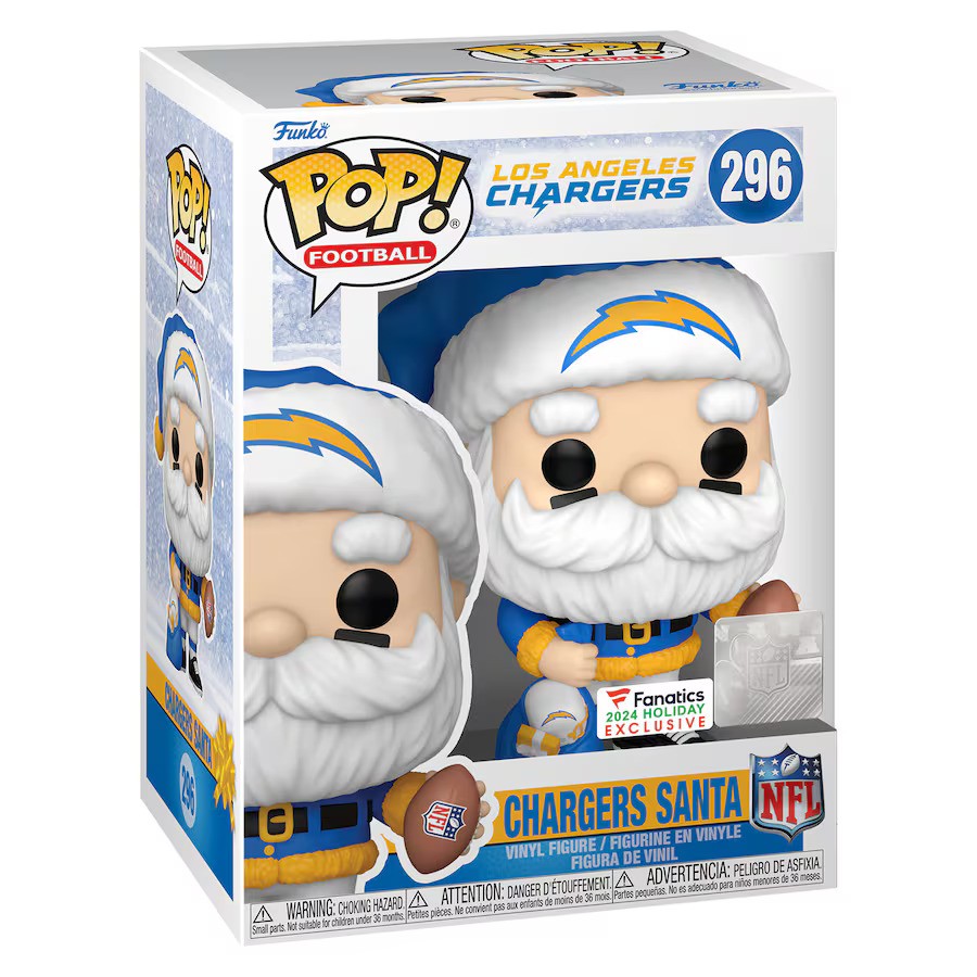 Los Angeles Chargers Santa Funko Pop! 2024 Fanatics Exclusive Vinyl Figure - UKASSNI