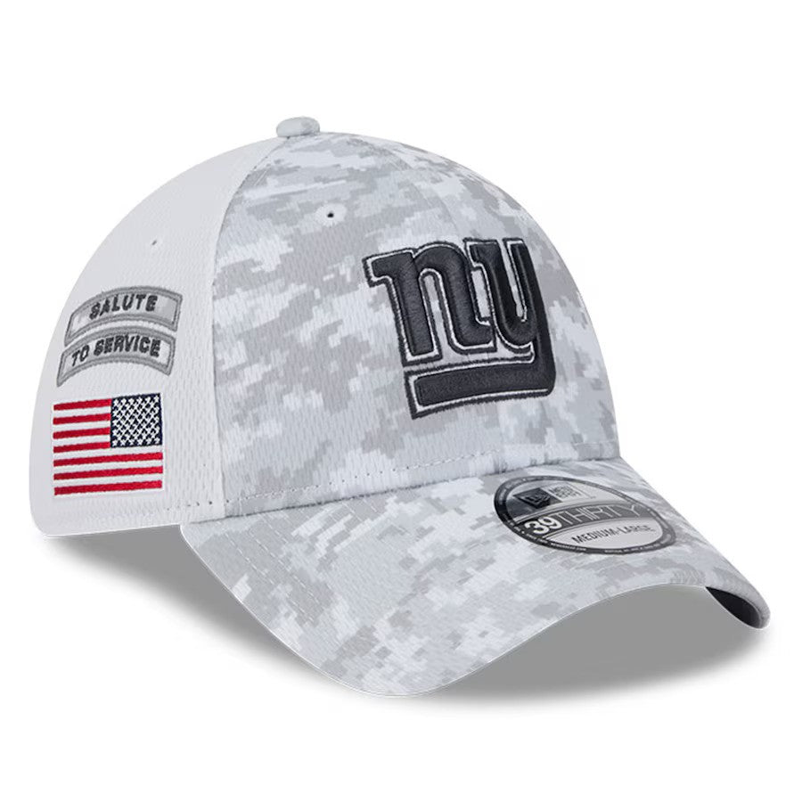 New York Giants New Era 2024 Salute To Service Digital Camo 39THIRTY Flex Hat - White - UKASSNI