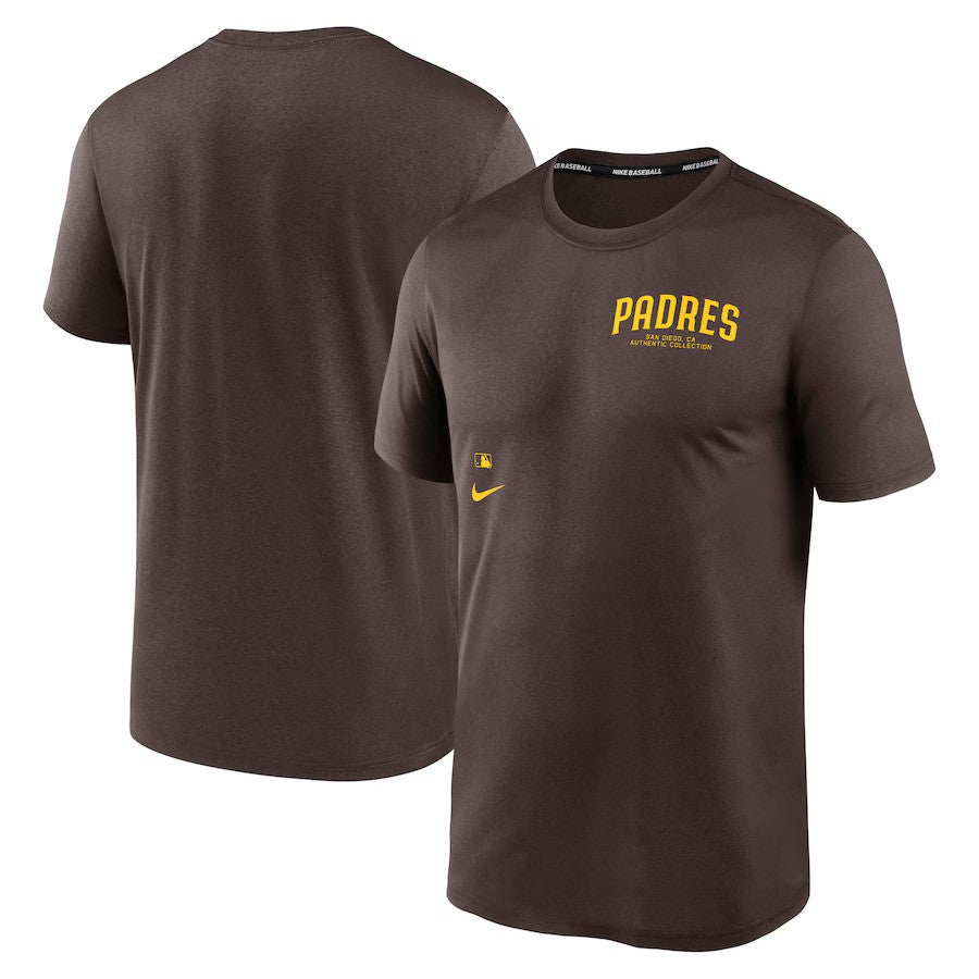 San Diego Padres Nike Authentic Collection Early Work Tri-Blend Performance T-Shirt - Brown - UKASSNI