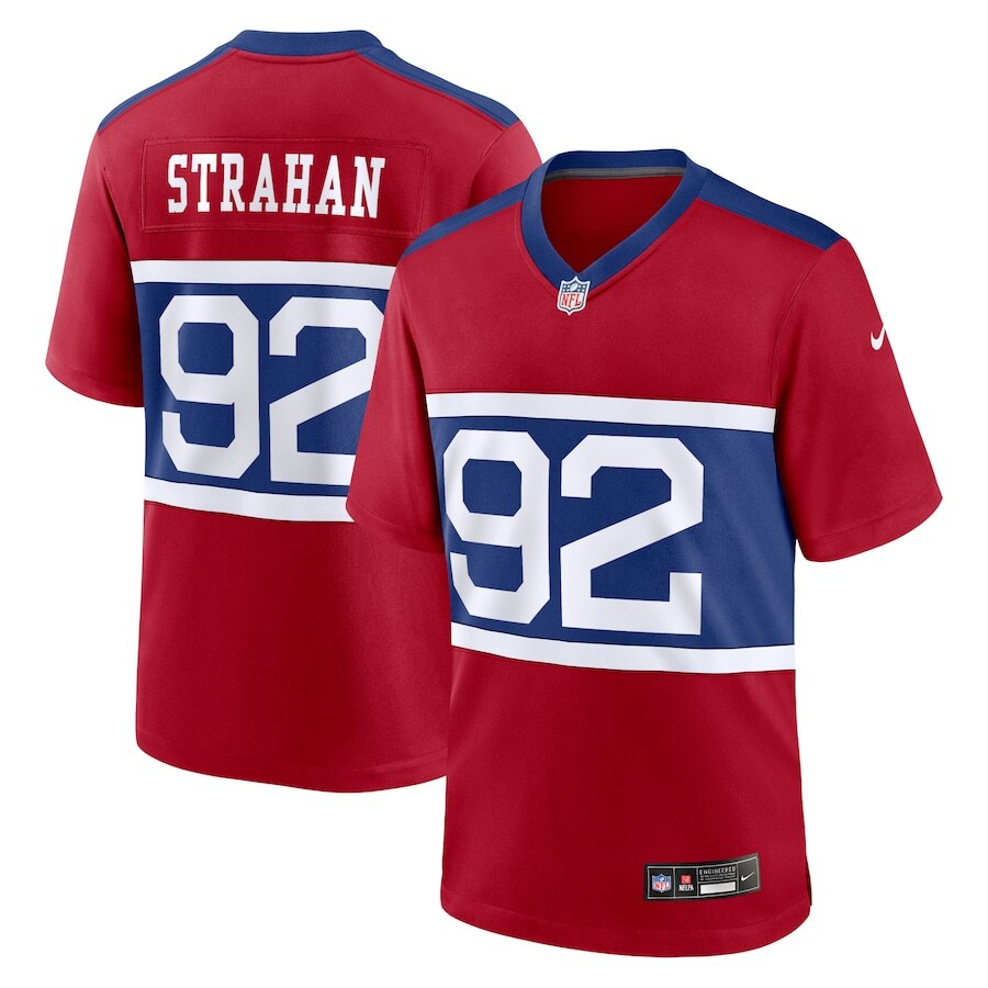 New York Giants NFL Michael Strahan Nike Alternate Retired Player Game Jersey – Century Red (USA Stock) - UKASSNI