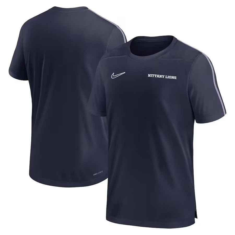 Penn State Nittany Lions Nike 2024 Sideline Coach Performance Top - Navy - UKASSNI