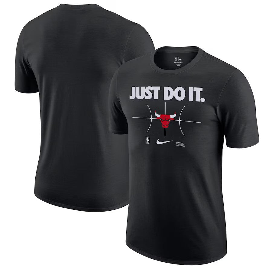 Chicago Bulls Nike Just Do It T-Shirt - Black - UKASSNI