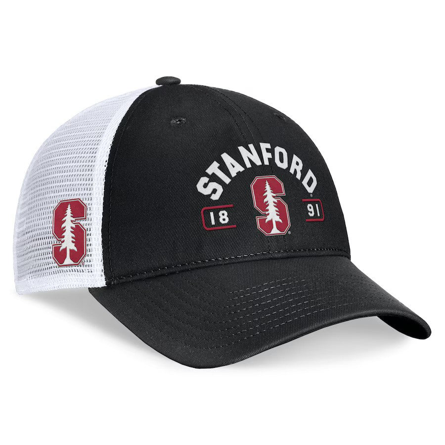 Stanford Cardinal Top of the World Free Kick Trucker Adjustable Hat - Black/White - UKASSNI