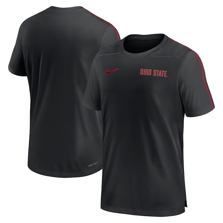 Ohio State Buckeyes Nike 2024 Sideline Coach Performance Top - Black - UKASSNI