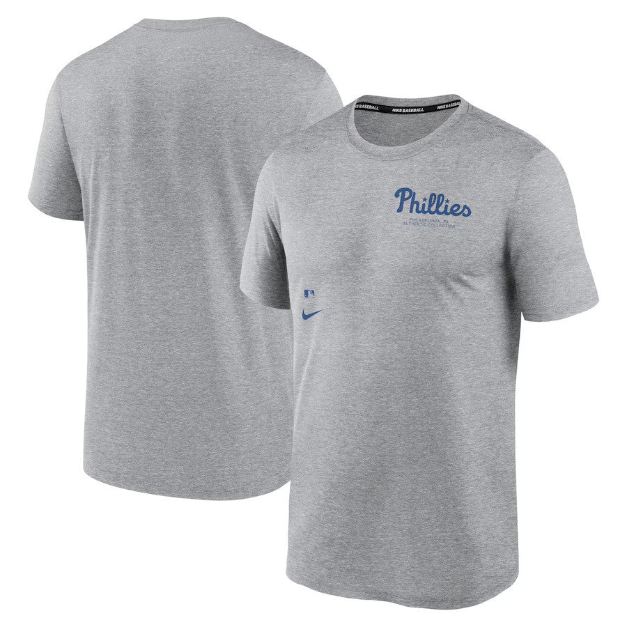 Philadelphia Phillies Nike Authentic Collection Early Work Tri-Blend Performance T-Shirt - Red - UKASSNI