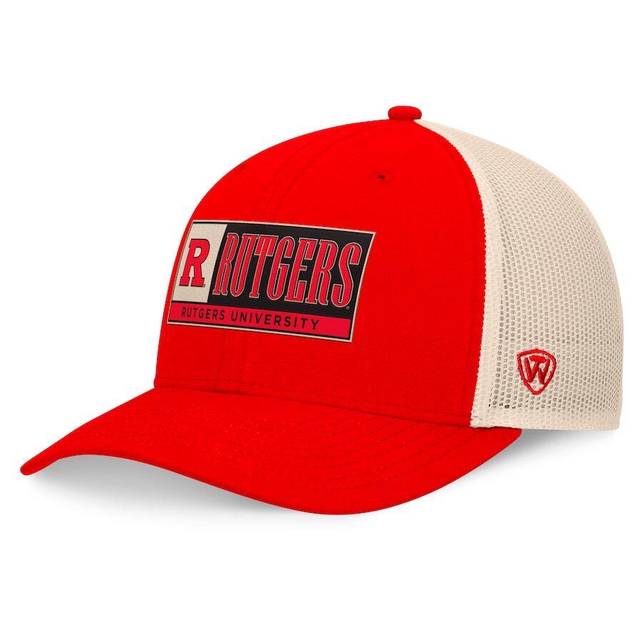 Rutgers Scarlet Knights Top of the World Bennett Trucker Adjustable Hat - Scarlet/Natural - UKASSNI